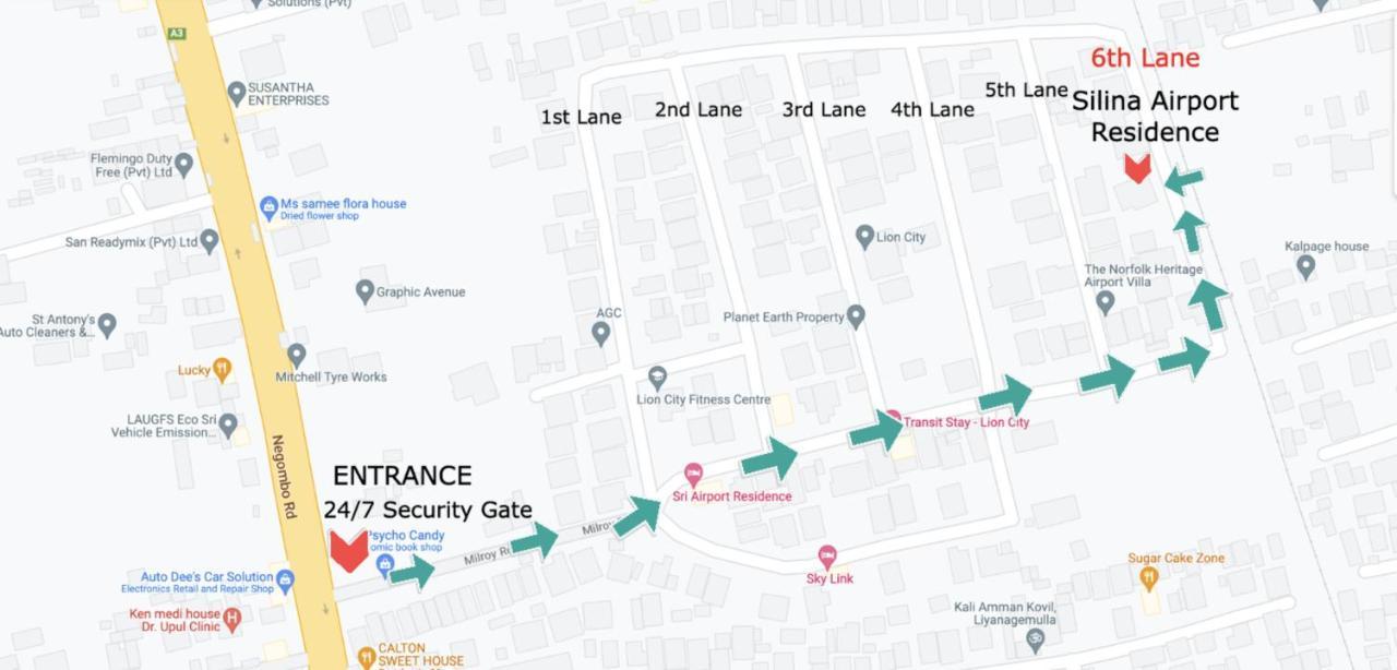 Silina Airport Transit Hotel & Residence Katunayaka Екстериор снимка